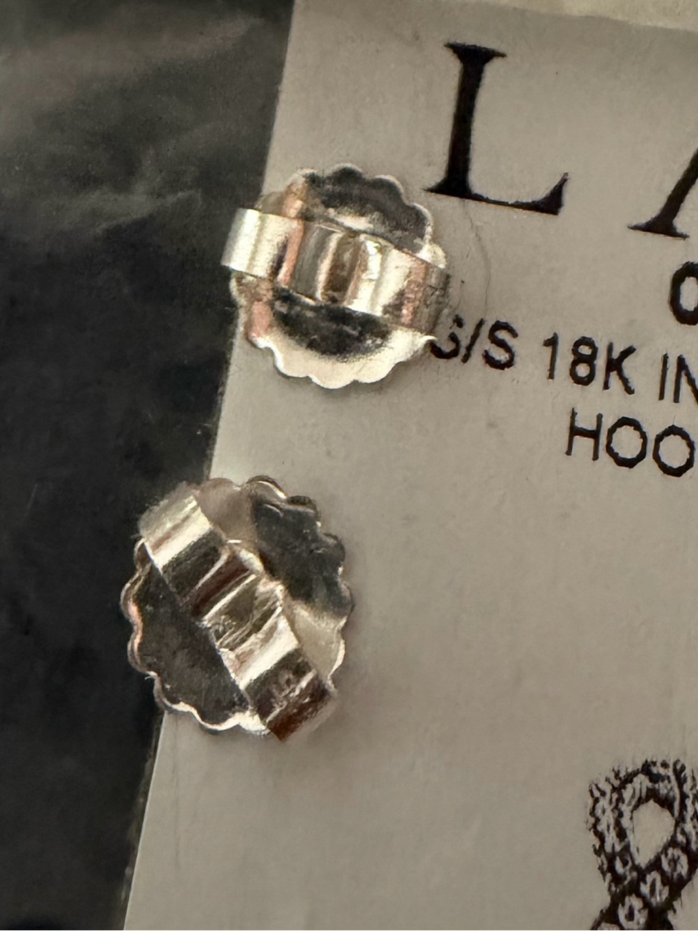 Lagos 18k and Sterling double twist hoop post earrings. - Picture 4 of 6
